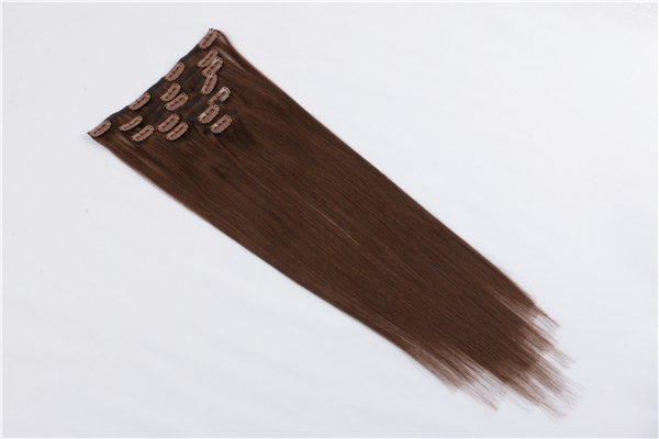 Human hair clip in human hair extensions 90g JF023